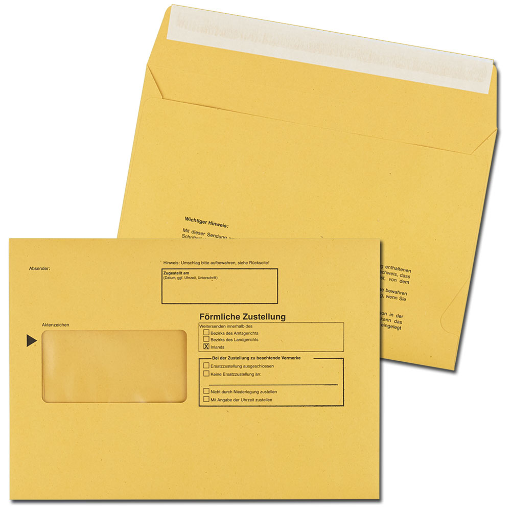 Zustellungsumschlag Z7091 innerer Umschlag (100 Stk.)